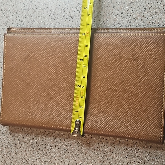 Hermès Tan Leather Flap Agenda Notebook Checkbook Wallet - Picture 10 of 10